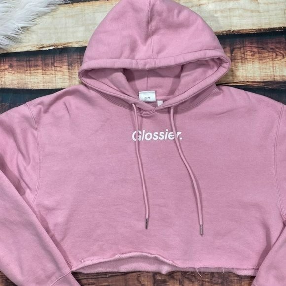 RELISTED Glossier Light Pink Cropped Hoodie - Picture 2 of 10